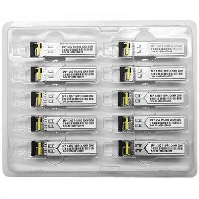 1.25G Lcのコネクター20Kmの単一の二方向の光学トランシーバー