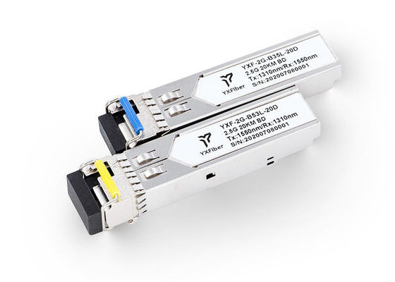 低いEMI 3.3V 20km 2.5G SFPの光学トランシーバー